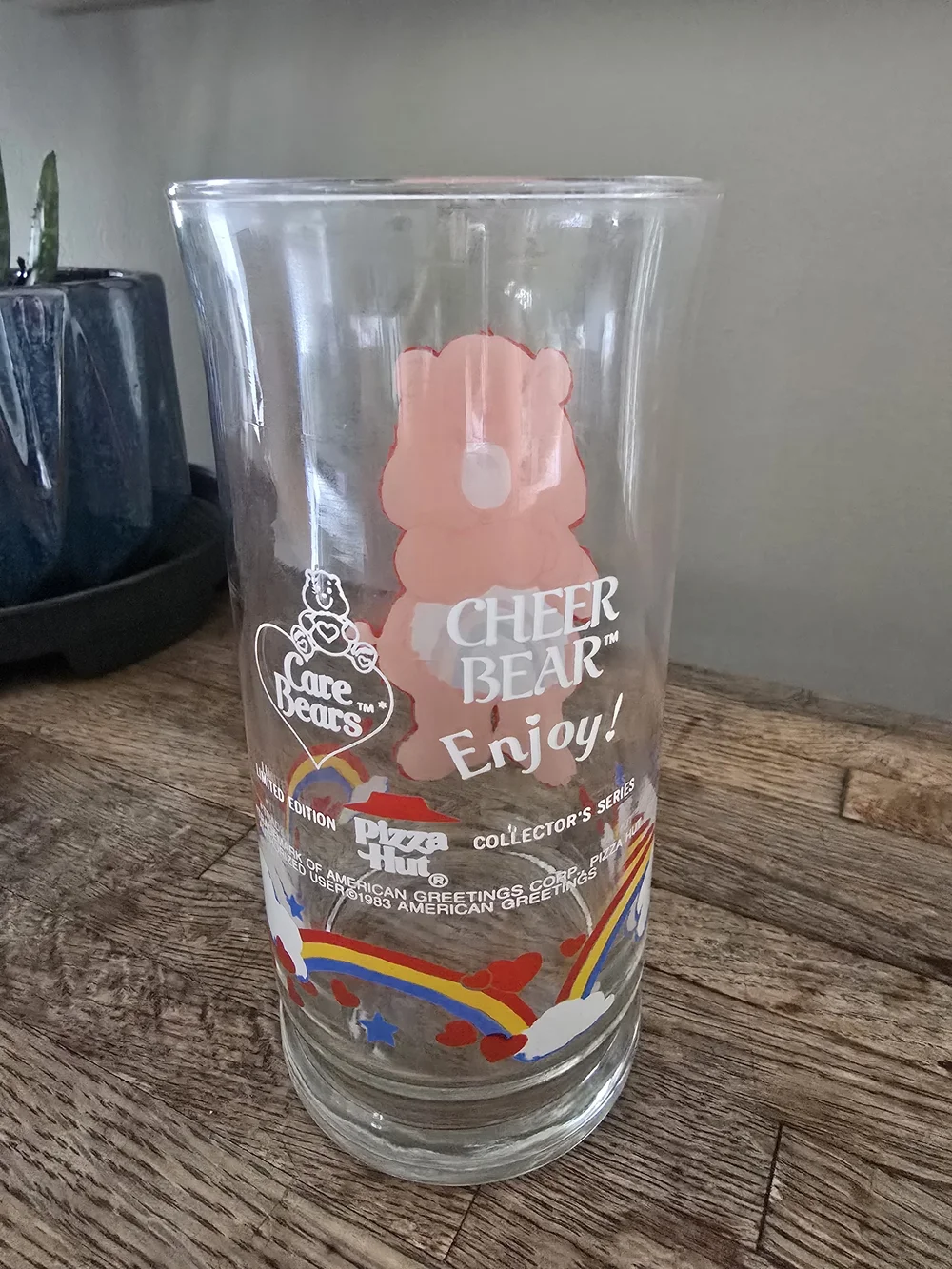 Vintage Care Bear Collector's Series Glass From Pizza Hut